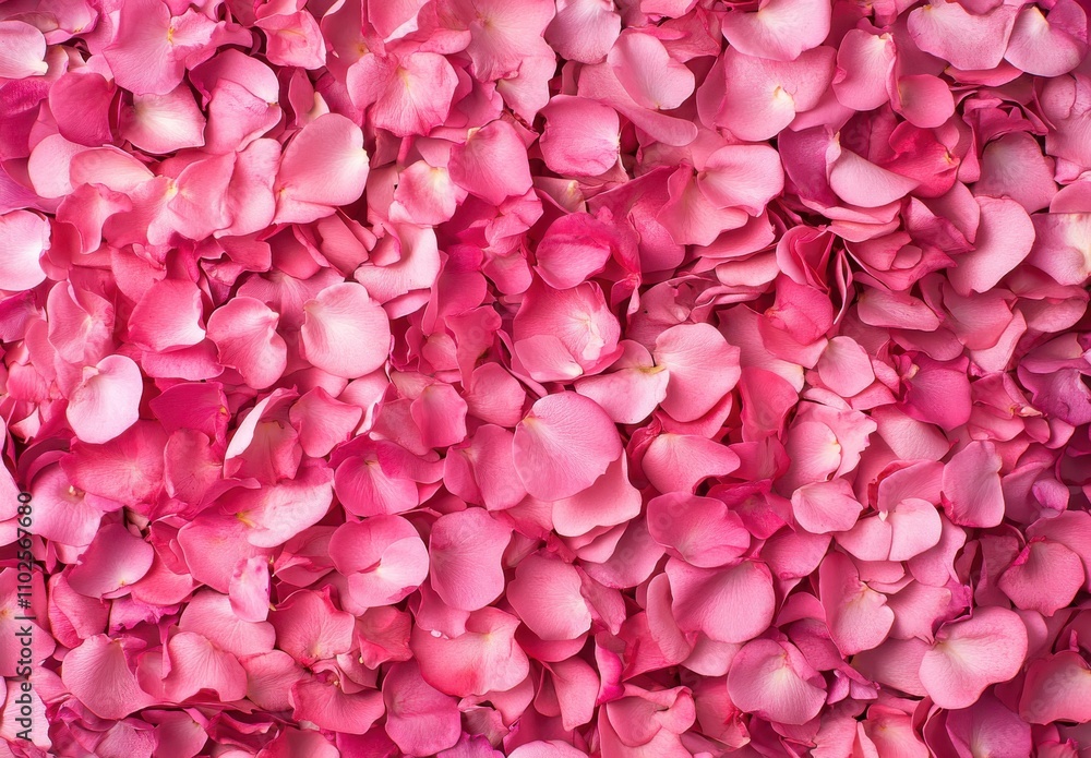 Obraz premium Beautiful Close-Up of Fresh Pink Rose Petals Creating a Lush Background Perfect for Floral Designs, Wedding Themes, and Romantic Settings
