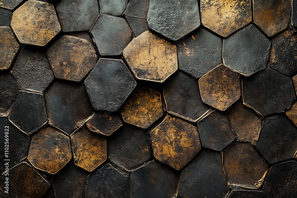 Dark Gold Hexagon Pattern Texture Dark Gold Hexagon Pattern Texture