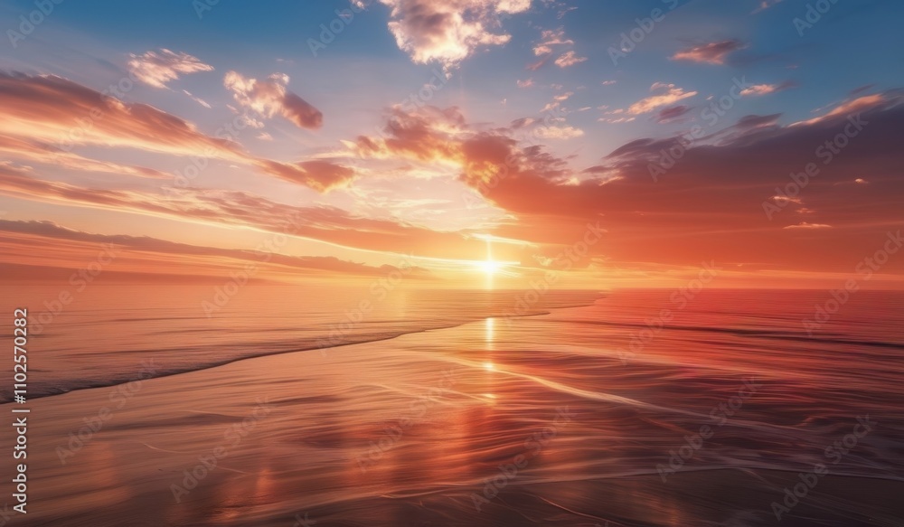 sunset over the ocean with a wave coming in to shore sunset over the ocean with a wave coming in to shore