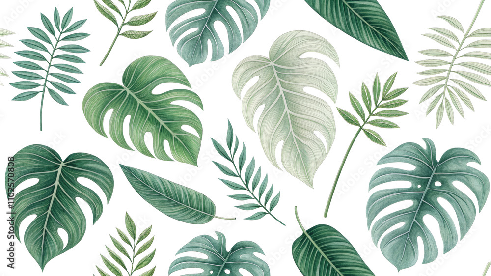 Tropical Leaf Pattern with Monstera and Palm Leaves, tropical, leaves, monstera, palm, pattern
Tropical Leaf Pattern with Monstera and Palm Leaves, tropical, leaves, monstera, palm, pattern
