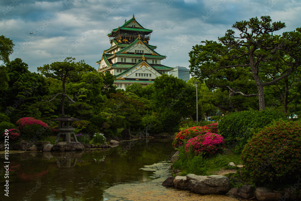 Obraz premium Osaka Castle Japan Summer 大阪城 Ōsaka-jō