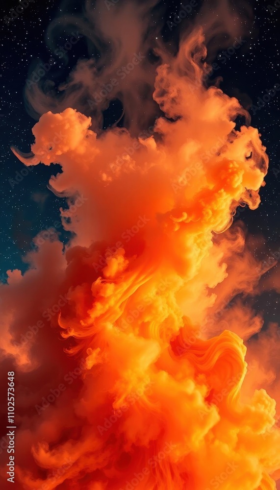 a close up of a cloud of smoke and a star filled sky a close up of a cloud of smoke and a star filled sky