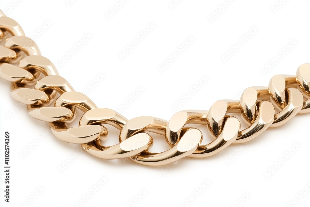 A gold chain with a gold clasp A gold chain with a gold clasp