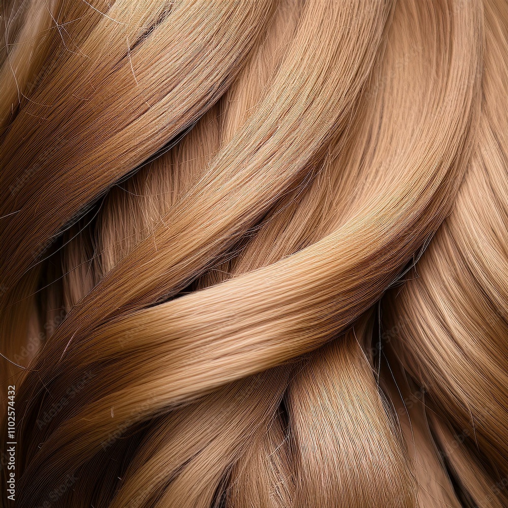 Fototapeta premium beaux cheveux blonds en bonne santé, sain, en ia, détail d'une coiffure curly
