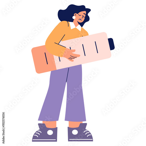 Businesswoman. Flat Vector Illustration