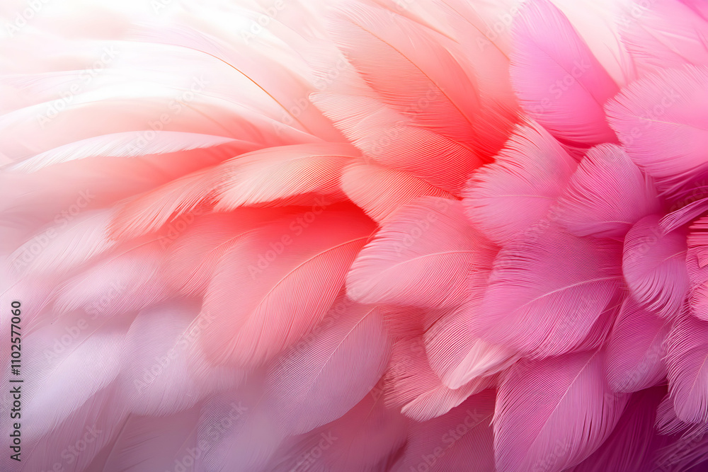 Pink and Coral Feathers, A Soft, Dreamy Abstract Background Image Pink and Coral Feathers, A Soft, Dreamy Abstract Background Image