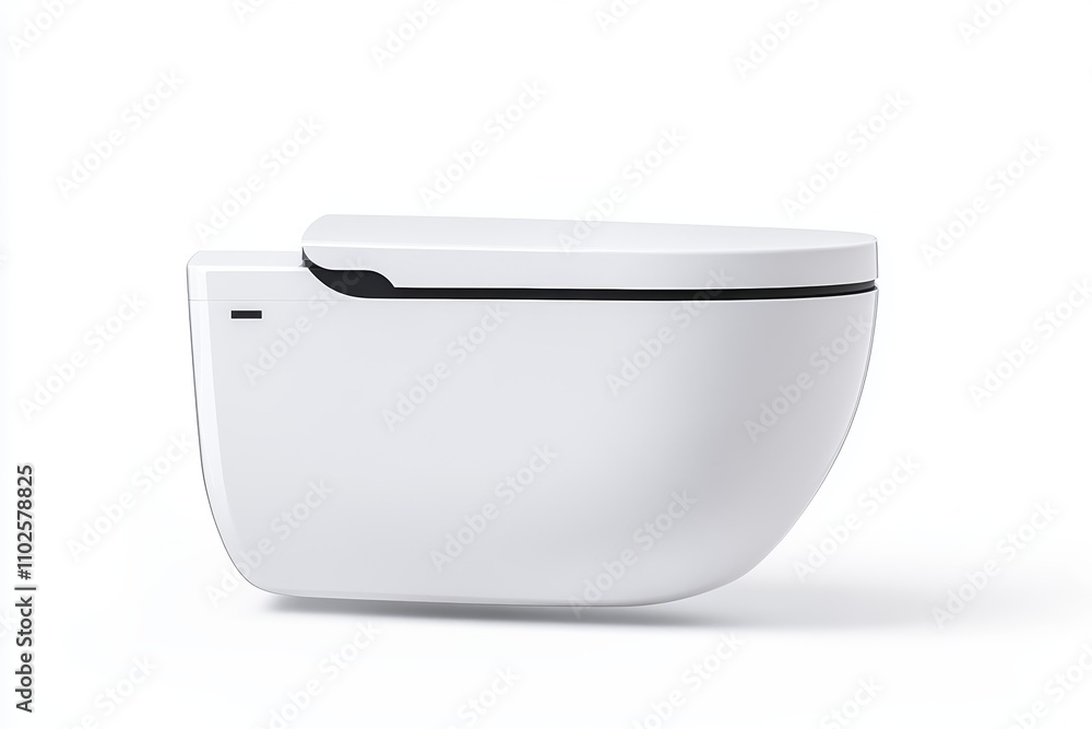 A white toilet with a black lid A white toilet with a black lid