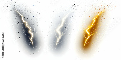 Abstract Lightning Bolt Energy Burst Illustration