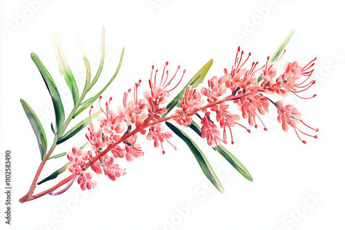 Native Australian Flowers on white or Clear Surface PNG Transparent Background