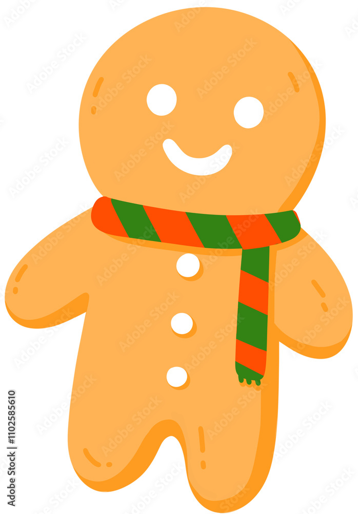 Obraz premium gingerbread man isolated on white