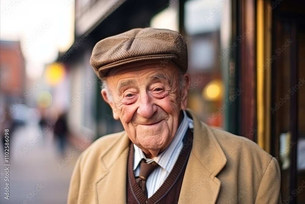 Portrait of an old man in the street. Shallow depth of field. Portrait of an old man in the street. Shallow depth of field.
