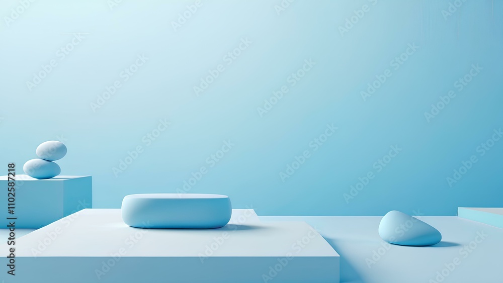 A contemporary blue gradient with geometric ovals and rectangles, forming a seamless abstract design perfect for elegant, futuristic artistic projects A contemporary blue gradient with geometric ovals and rectangles, forming a seamless abstract design perfect for elegant, futuristic artistic projects