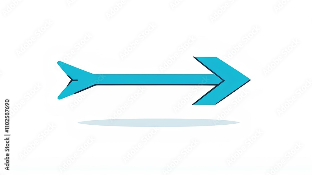 Blue arrow icon with clean lines and subtle shadows, isolated on a white background, symbolizing direction and navigation in graphic design. Blue arrow icon with clean lines and subtle shadows, isolated on a white background, symbolizing direction and navigation in graphic design.