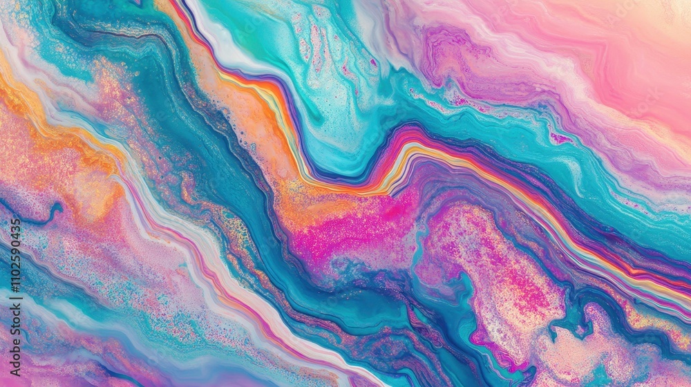 Abstract Fluid Acrylic Painting Colorful Swirls Abstract Fluid Acrylic Painting Colorful Swirls