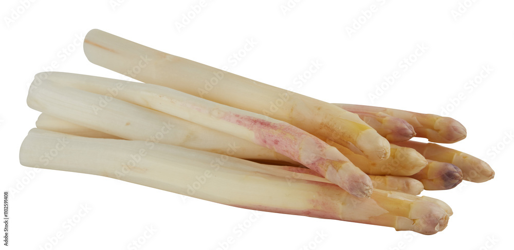 Asparagus, peeled cut out isolated transparent background Asparagus, peeled cut out isolated transparent background