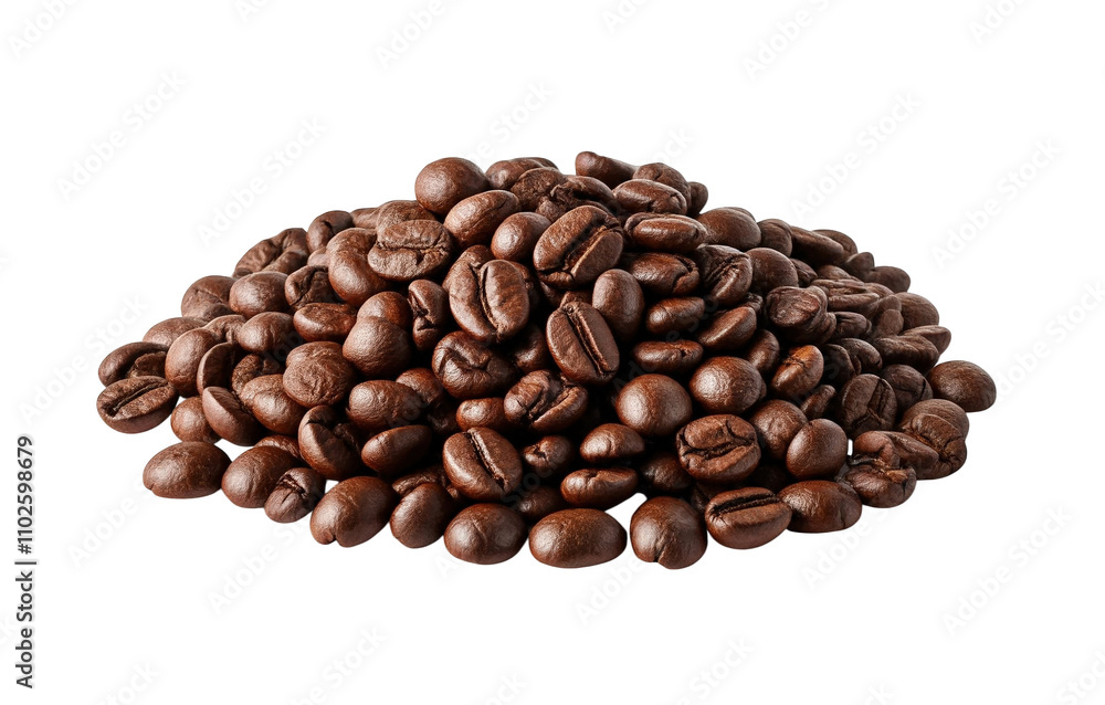 Naklejka premium Coffee beans isolated on transparent background