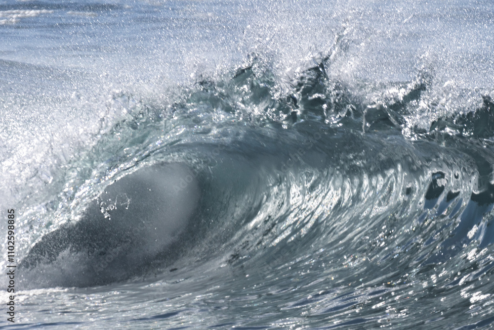 Large wave curl onto the sea Large wave curl onto the sea