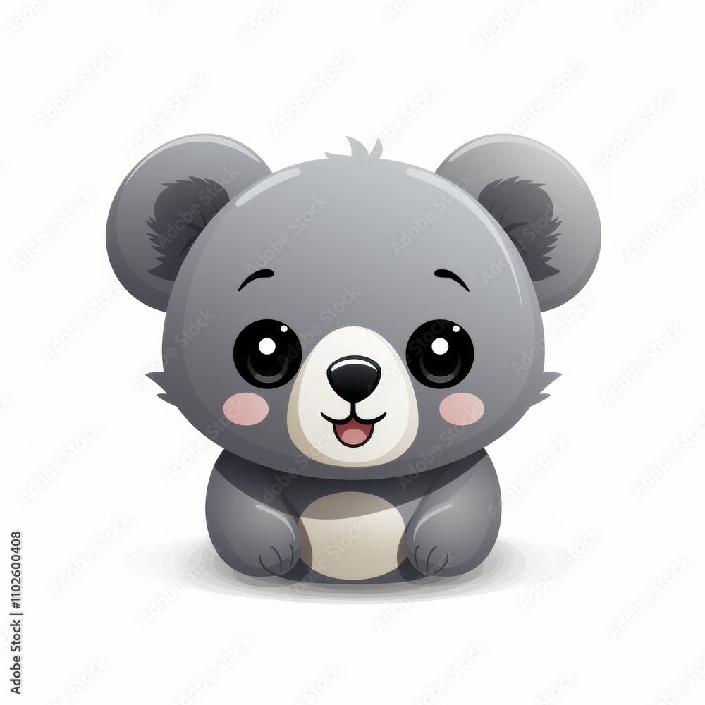 Adorable Cartoon Koala Character with Big Eyes and Friendly Smile Sitting on a Soft Background Ideal for Children’s Illustrations and Fun Designs Adorable Cartoon Koala Character with Big Eyes and Friendly Smile Sitting on a Soft Background Ideal for Children’s Illustrations and Fun Designs