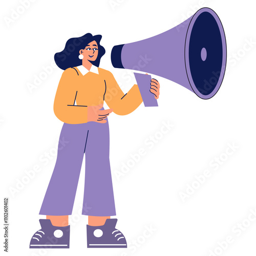 Businesswoman. Flat Vector Illustration