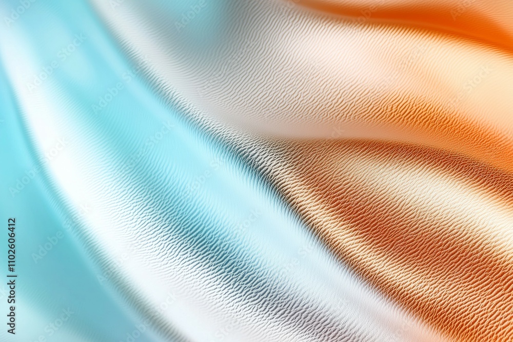 A colorful fabric with a blue and white stripe and an orange stripe A colorful fabric with a blue and white stripe and an orange stripe