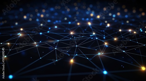 Wallpaper Mural Abstract Network Digital Connections Illuminated Nodes Torontodigital.ca