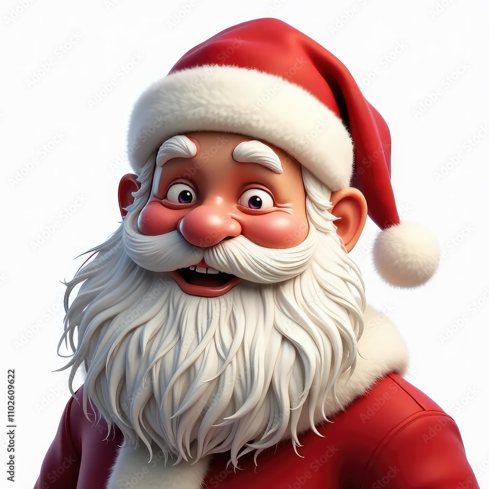 cheerful santa claus with a happy festive face cheerful santa claus with a happy festive face