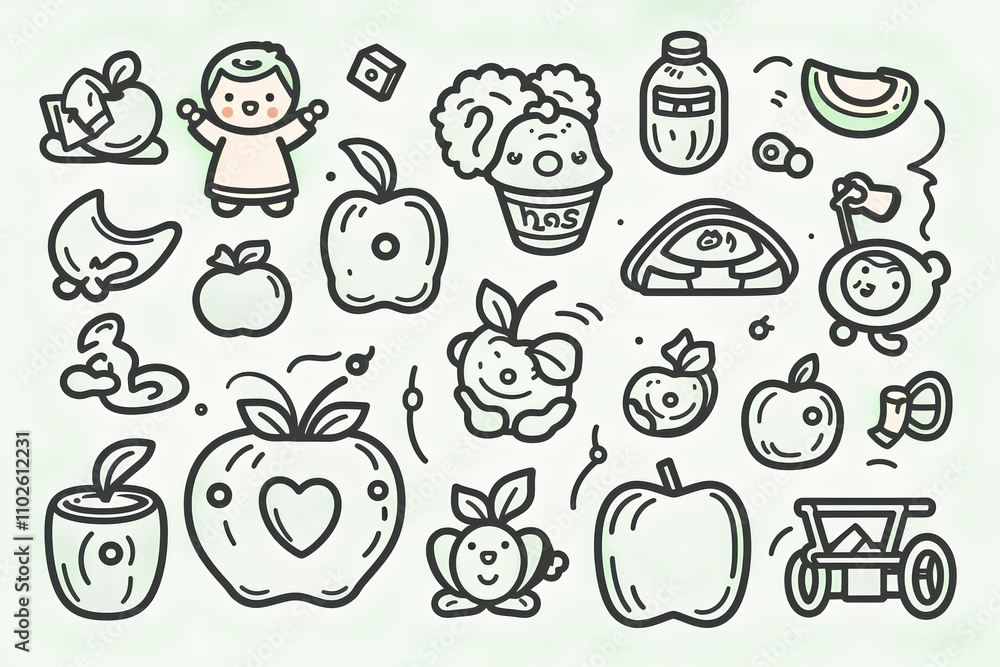 Naklejka premium icons set