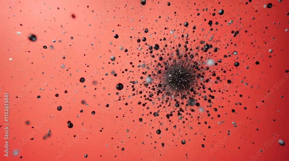red glitter explosion on a dark gradient background red glitter explosion on a dark gradient background