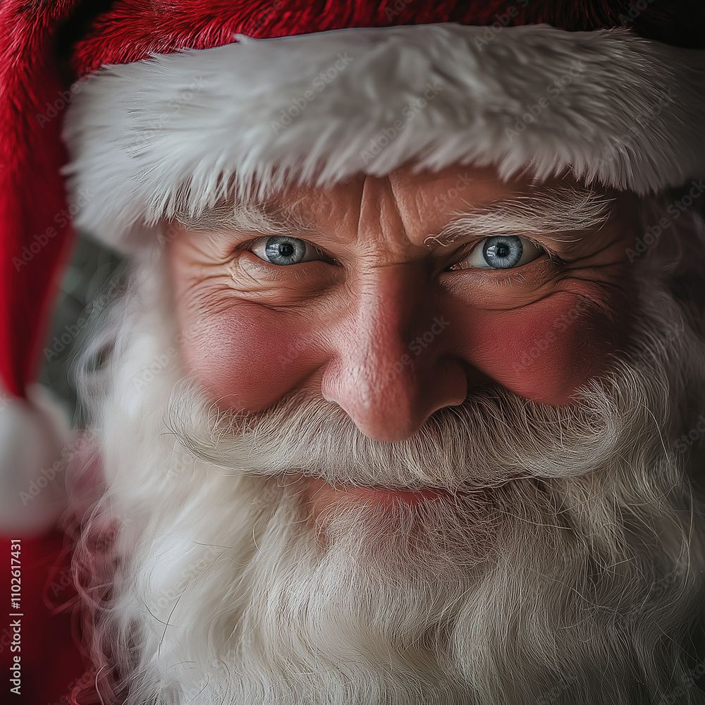 close-up of santa claus smiling close-up of santa claus smiling
