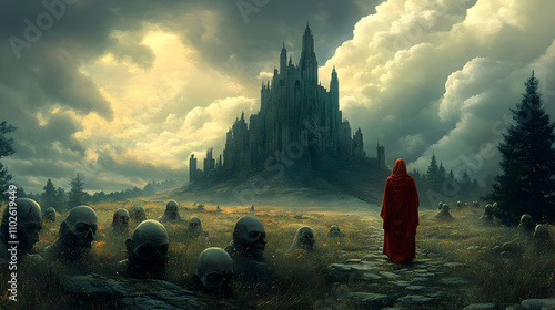 Dark Fantasy Castle Illustr...