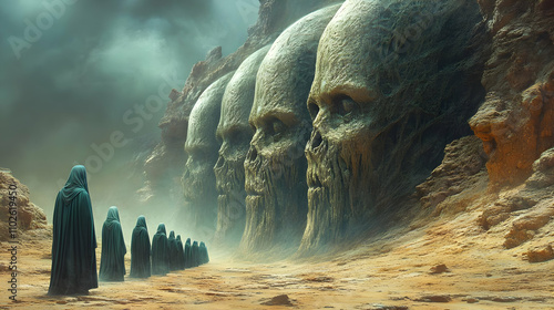 Digital Art Skull Canyon Fa...