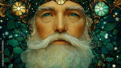 Elderly Man Illustration Gr...