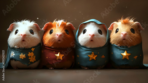 Adorable Guinea Pig 3D Illu...