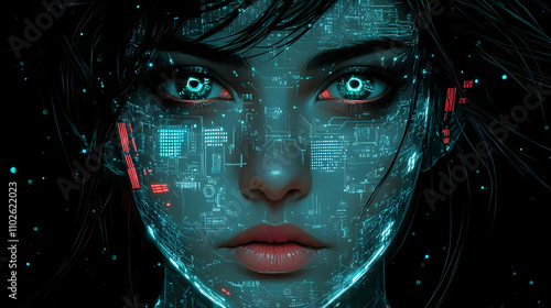 Digital Woman Illustration:...