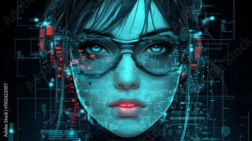 Digital Woman Illustration:...