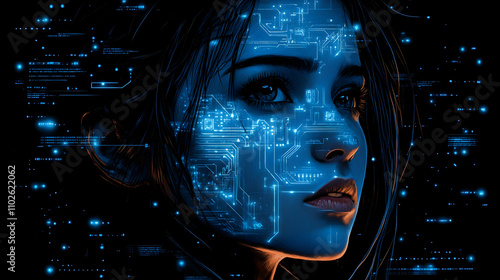Digital Woman Illustration:...
