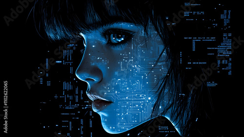 Digital Woman Illustration:...