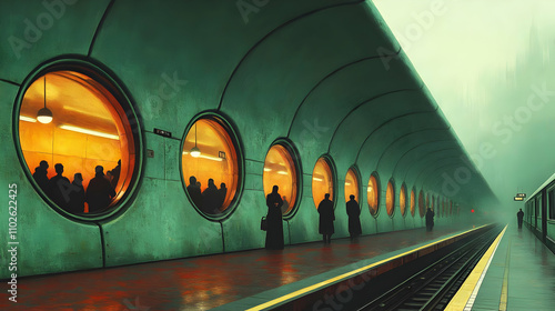Futuristic Subway Station I...