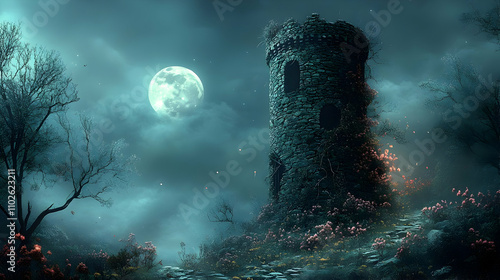 Enchanted Stone Tower Moonl...