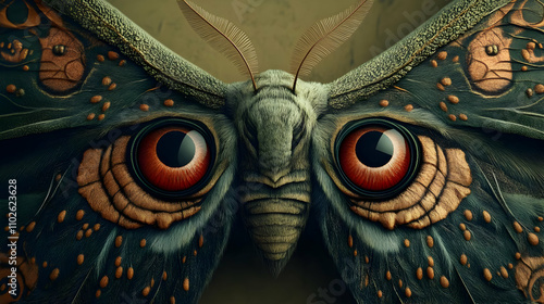 Dark Moth 3D Illustration, ...
