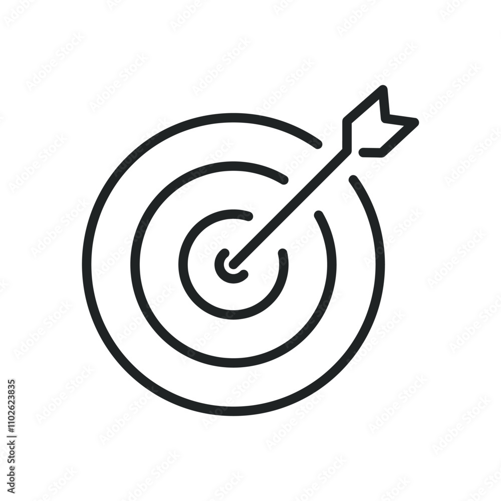 Target thin line icons. Editable stroke and Perfect pixel on transparent background Target thin line icons. Editable stroke and Perfect pixel on transparent background