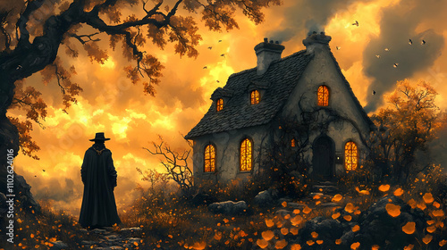 Autumnal Cottage Illustrati...