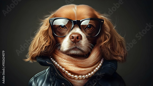 Stylish Dog Illustration: C...