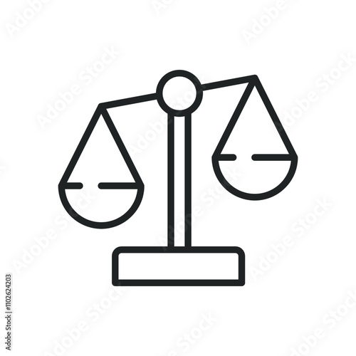 Law thin line icons. Editable stroke and Perfect pixel on transparent background