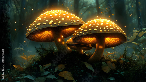Glowing Mushrooms Fantasy I...