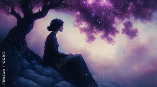 Serene Cosmic Dreamscape Il...