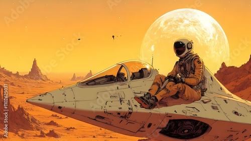 Astronaut on Alien Planet I...