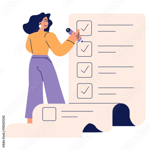 Businesswoman. Flat Vector Illustration