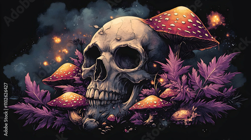 Mystic Skull Illustration: ...