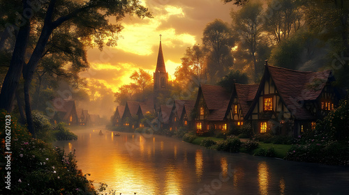Golden Hour Village: A Digi...
